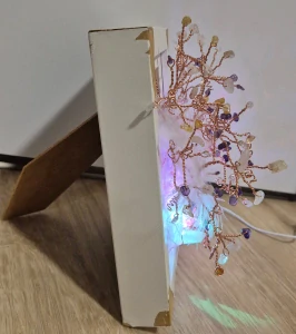 3D Strom života a štěstí v obraze na stůl s LED