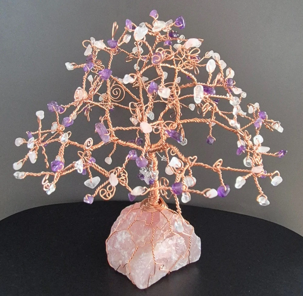 Strom Života a Štěstí na míru z minerálů - do 20cm